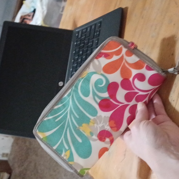 Thirty-One Save Your Way coupon clutch wallet 31 inserts island DaMask retired - Picture 5 of 5